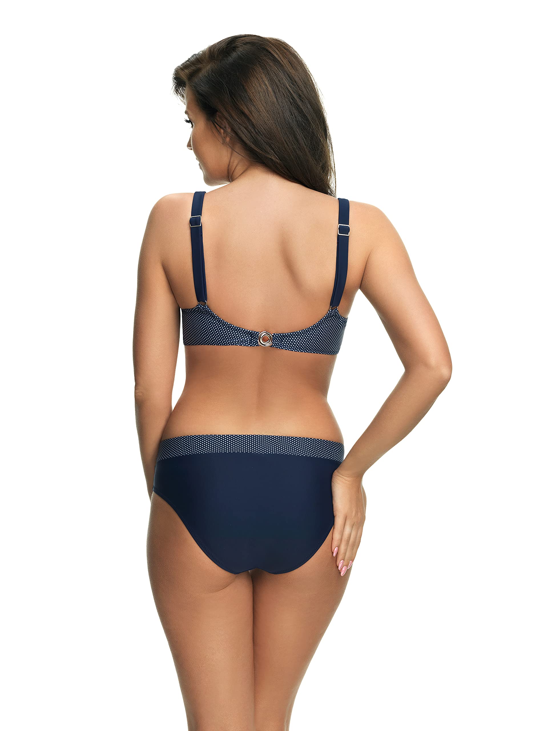 Selente My Secret Costume da Bagno Intero o a Due Pezzi/Bikini Shaping/Modellante Curvy/Taglie Forti con Coppe differenziate a Vita Alta, Coppe C-J, Made in EU.