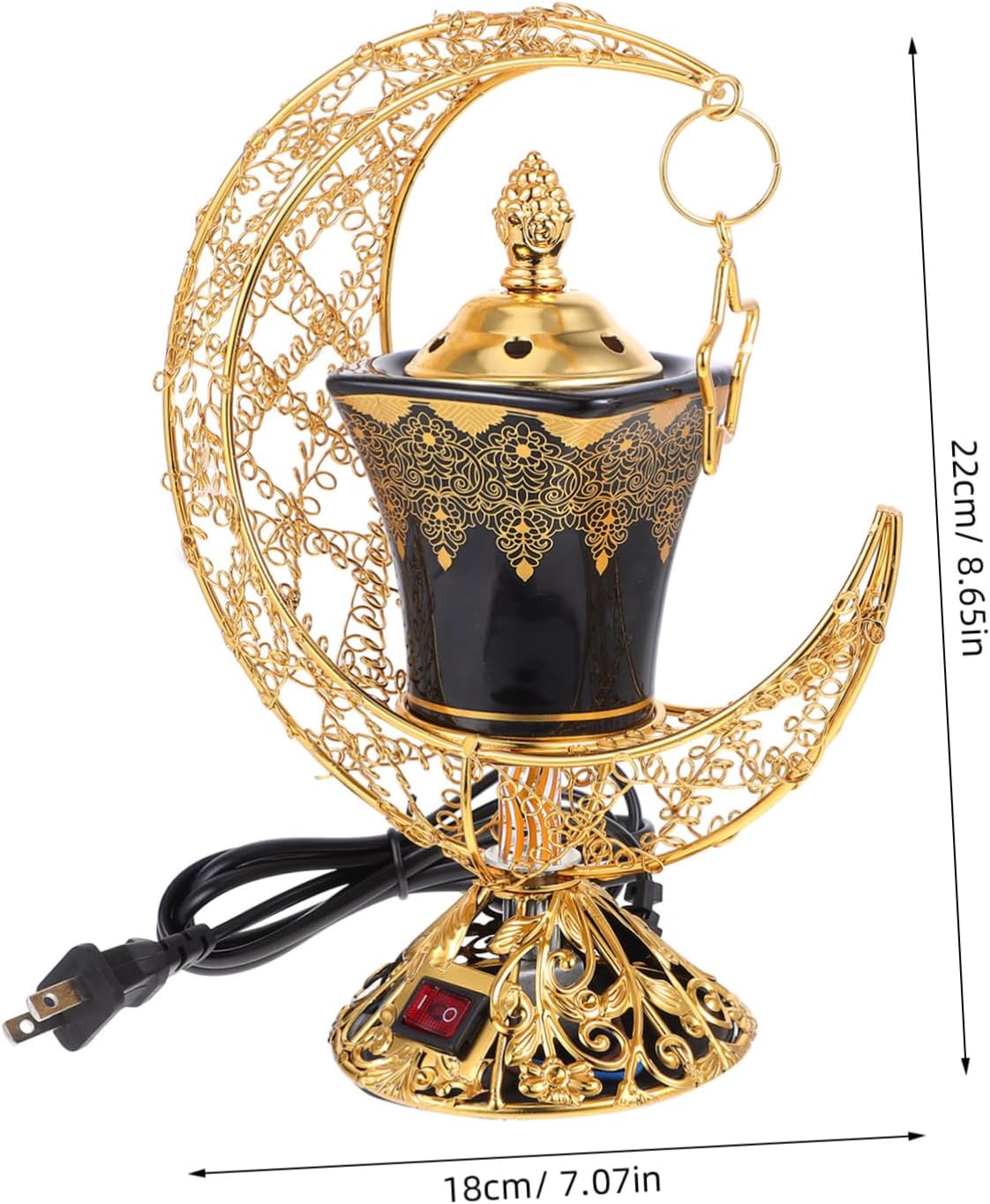 Multi-Functional Aroma Incense Burner Heat-Resistant Ceramic Stove Electric Censer for Home Decor