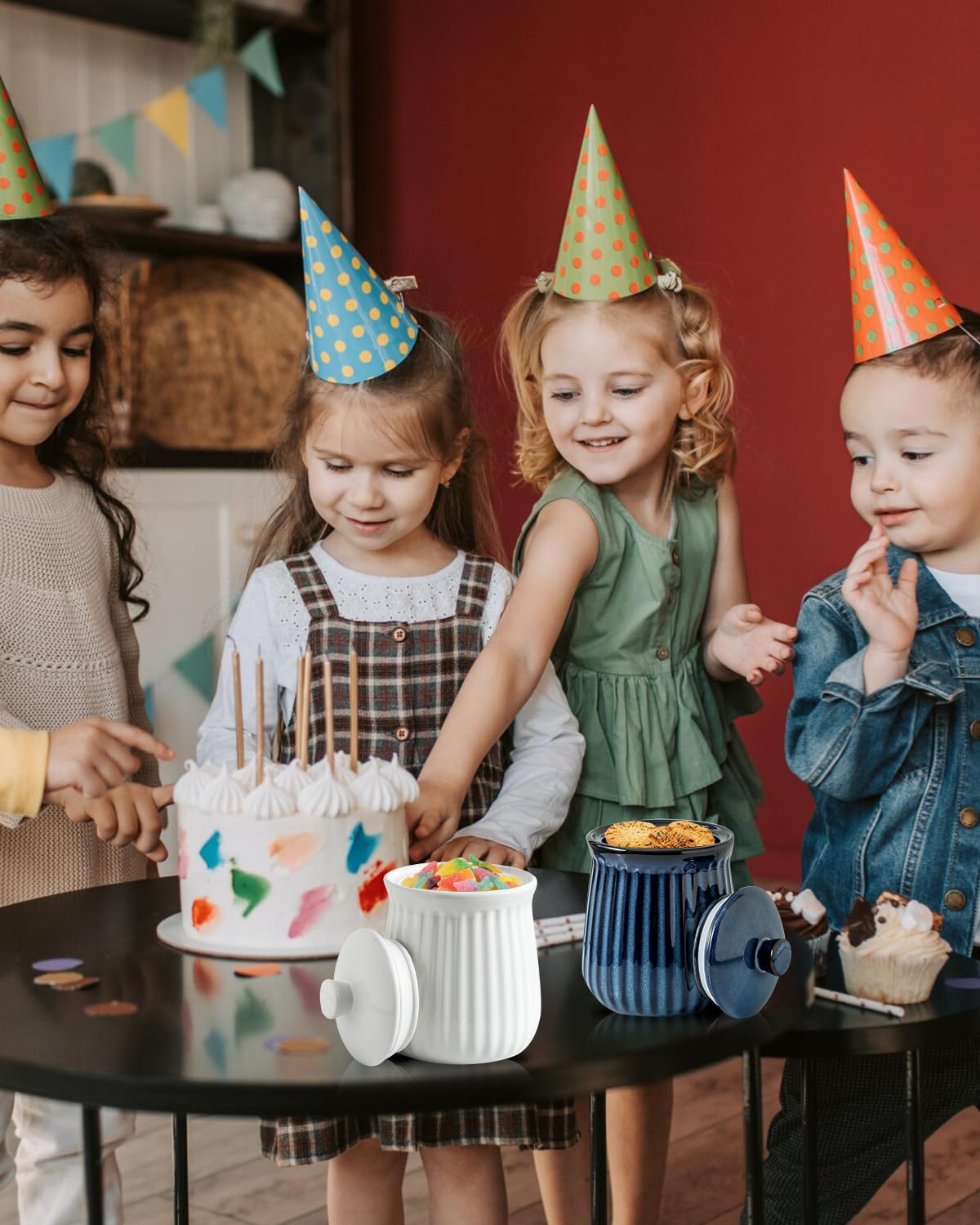Hasense Frischhaltedosen mit Deckel, 2,5 l Keramik-Frischhaltedose, luftdicht, Keksdose für Kaffeebohnen, Teeblätter, Zucker, Salz, Mehl, Gewürze, Hundeleckerli-Behälter, mikrowellengeeignet, Weiß