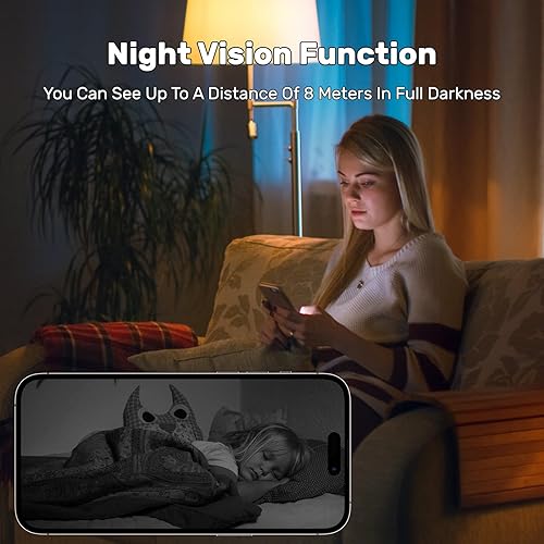 Miniatura 5 de Mini cámara de seguridad 4K, cámara inalámbrica WiFi, pequeña cámara portátil HD para niñera con detección de movimiento, almacenamiento en la nube