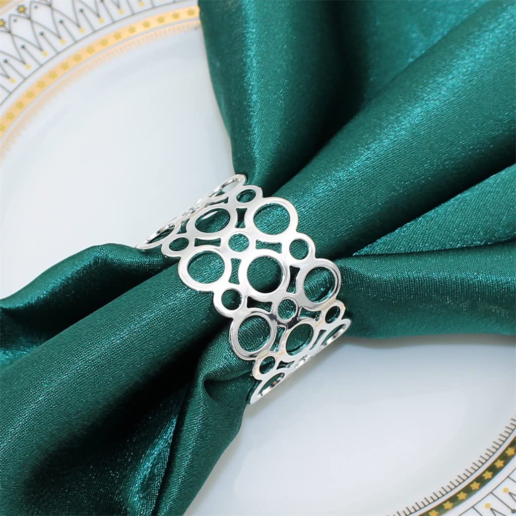 Ringe runder Serviettenhalter mit Schnallen für Weihnachten, Hochzeit, Urlaub, Party, Familientreffen, Tischdekoration (Mehrfarbig, wie abgebildet)