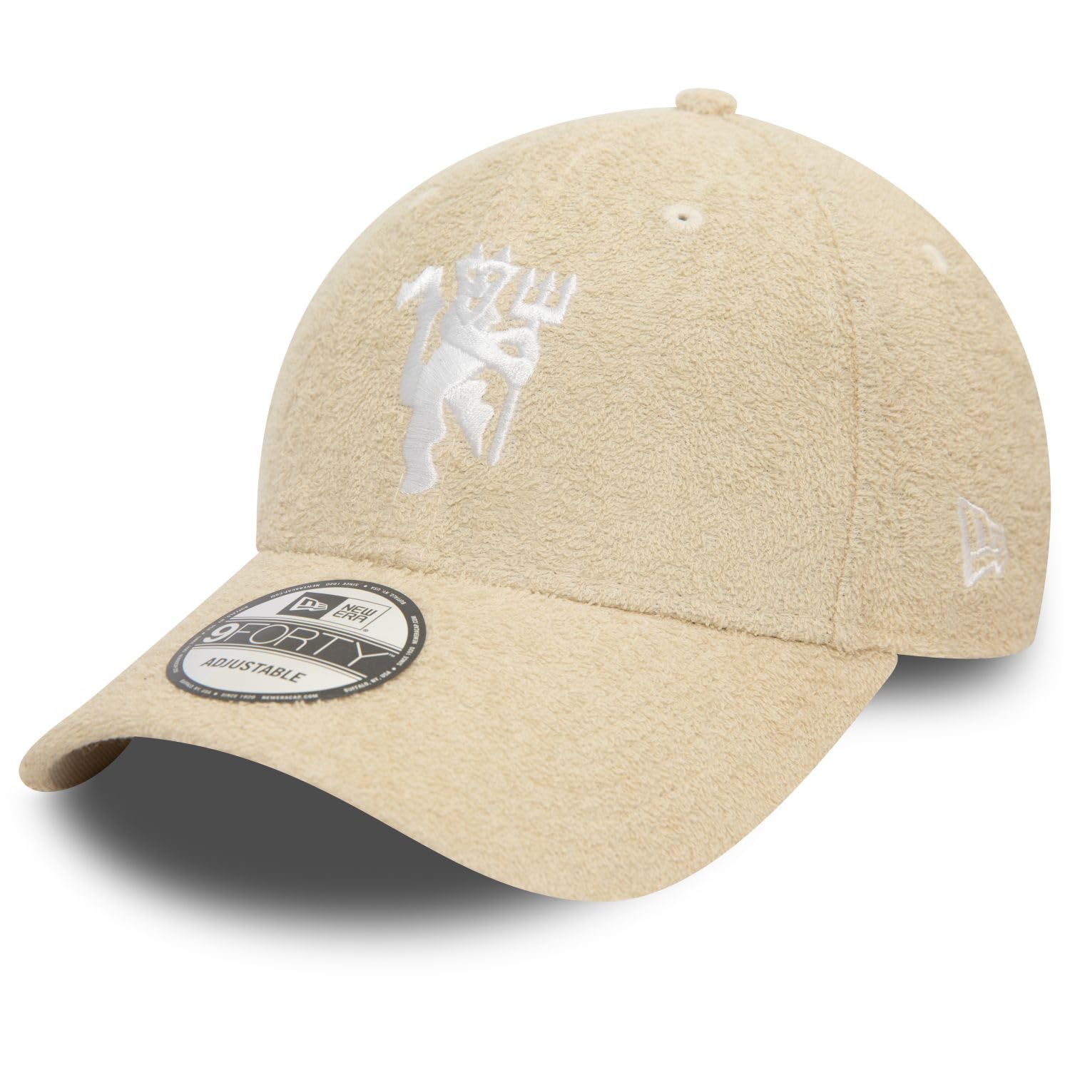 New Era Men's Stone 9Forty Strapback Sherpa Cap - Borg Manchester United Beige