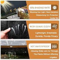 Sunshine smile 3x3m árnyékoló háló 90% UV védelem, kert és üvegház árnyékoláshoz 4