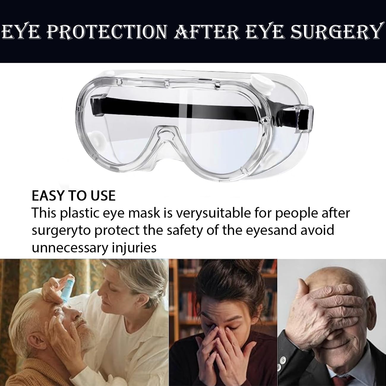 ZBJBinCH Adjustable Eyelash and Eyebrow Protector Shower Goggles Shield, Post-LASIK Eye Shields - Image 4