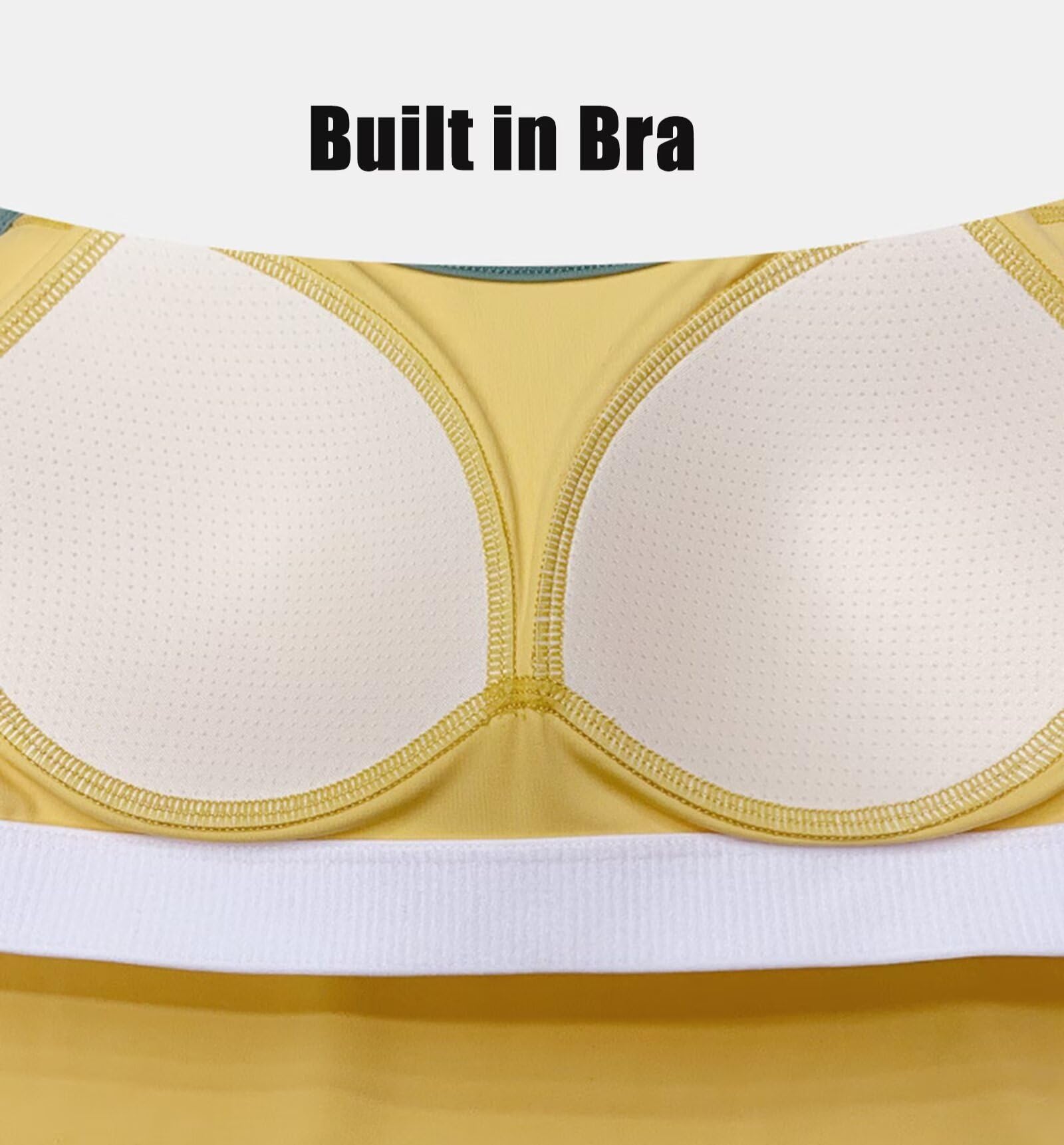 Camiseta sin Mangas de Entrenamiento para Mujer Camiseta de Tirantes con Sujetador Incorporado