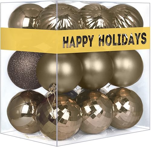 Vista 156 de GameXcel 18 Esferas Navideñas para Árbol de Navidad - Decoraciones de Árbol de Navidad Irrompibles Bola Colgante Mediana Azul Cielo 2.5 pulgadas x