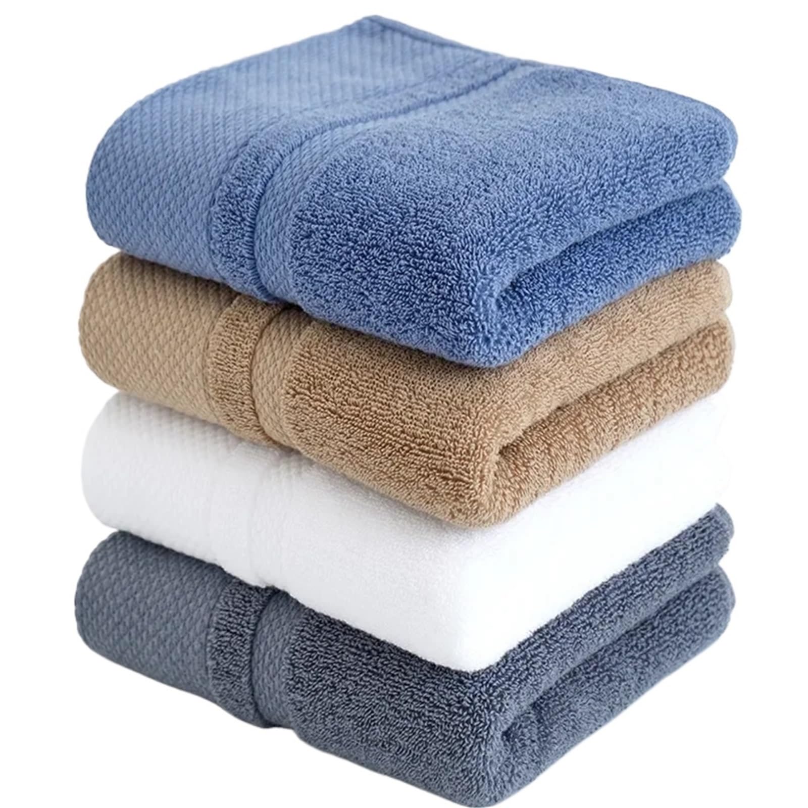 FGUJSUR Hand Towels 4pcs/Set Cotton Hand Towel Set Lightweight And Highly Absorbent Quick Drying Thicken Soft Face 35x75CM(Color1)