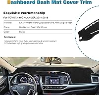 Vista 4 de x xotic tech Funda para salpicadero de consola central precortada, antideslizante, protector solar y antideslumbrante, alfombrilla para salpicadero