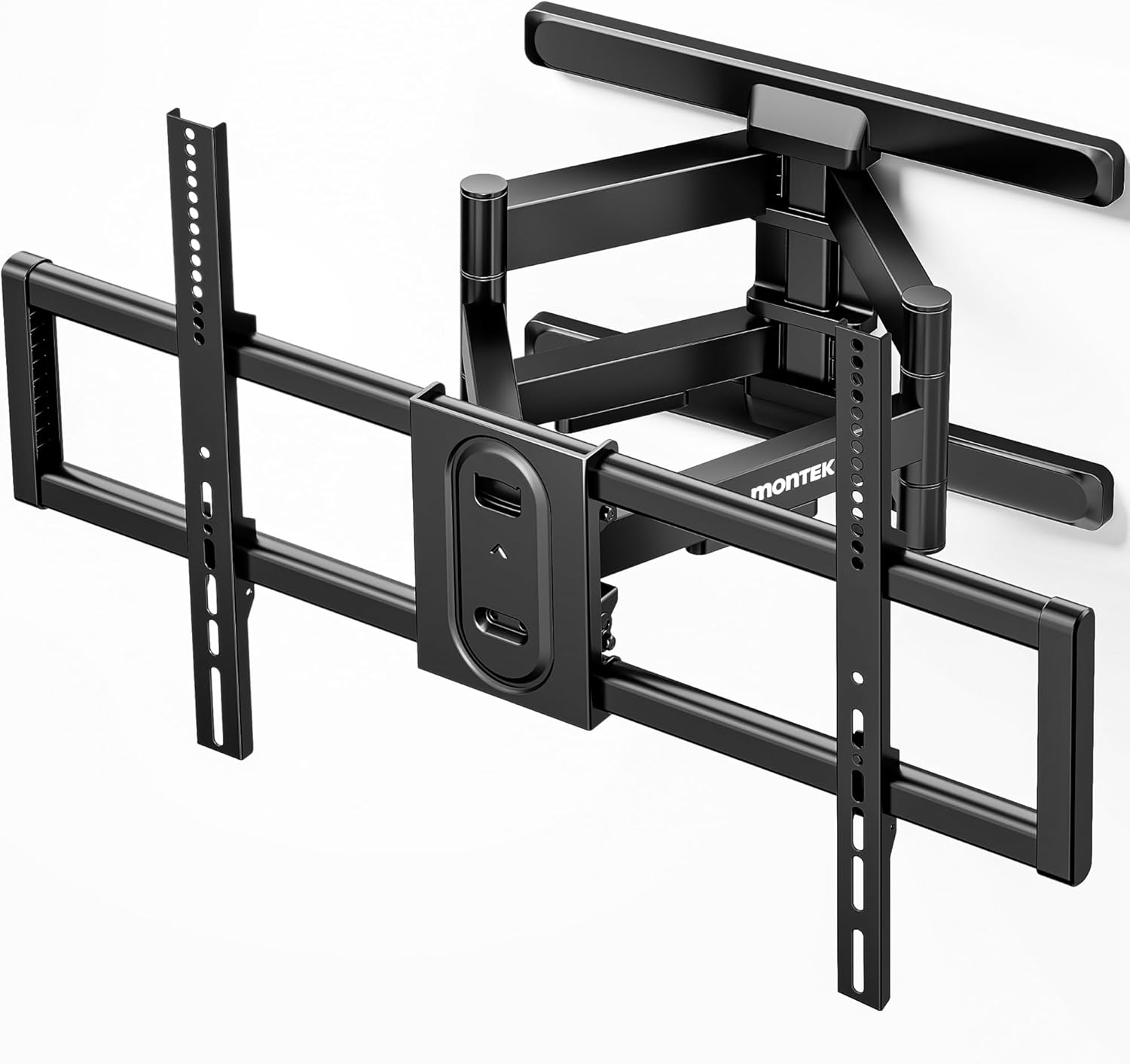 monTEK Full Motion TV Wall Mount for 43"–95" TVs, Pre-Assembled & 132lbs 4X Tested, Heavy Duty TV Mount with Tool-Free Tilt/Swivel/Extension, Max VESA 800x400, Fits 16"/18" Studs