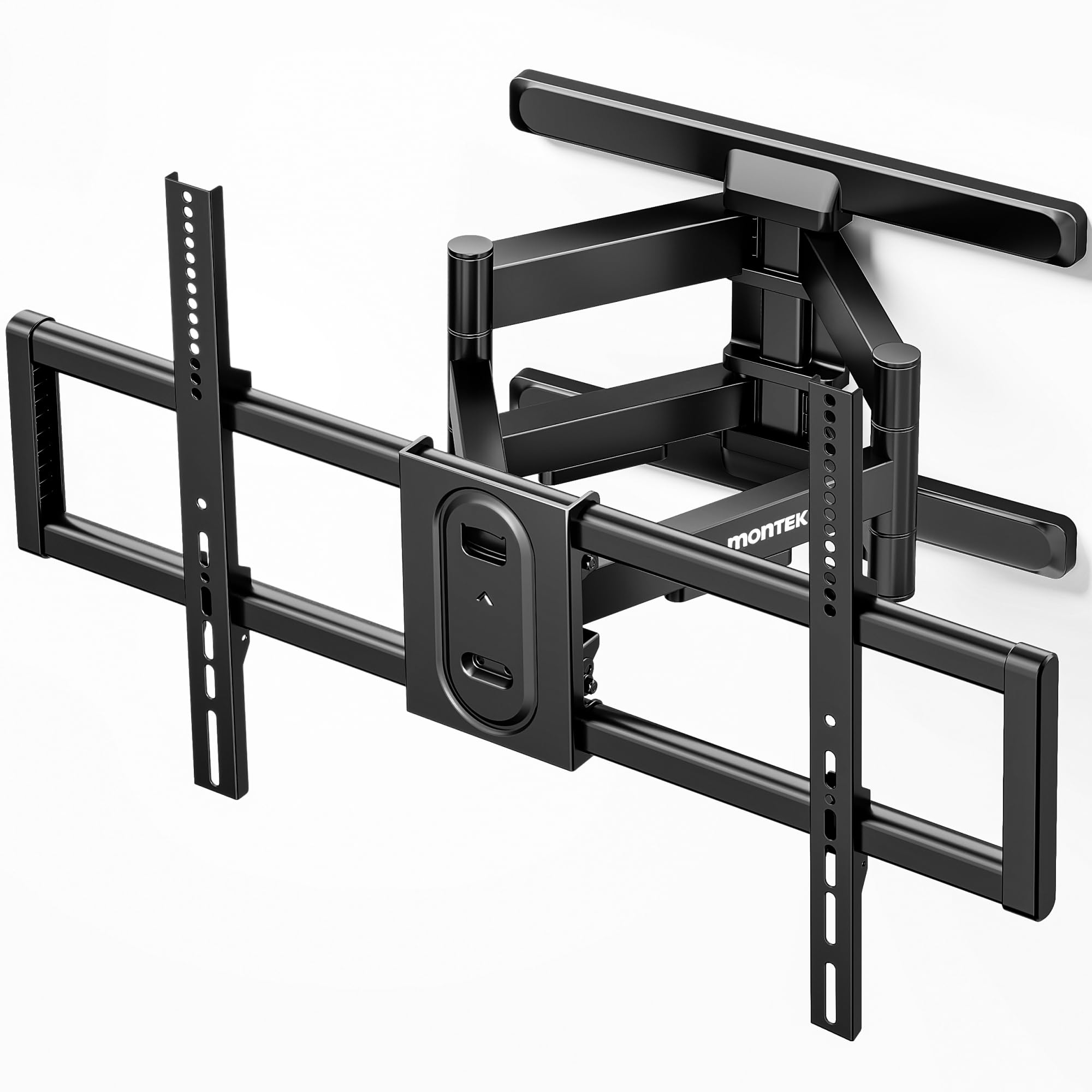 monTEK Full Motion TV Wall Mount for 43-95 Inch TVs, Heavy Duty TV Mount Bracket with 22" Long Arm Extension, Swivel Tilt Leveling, Max VESA 800x400mm, Holds up to 150lbs, Fits 16"/18" Wood Studs