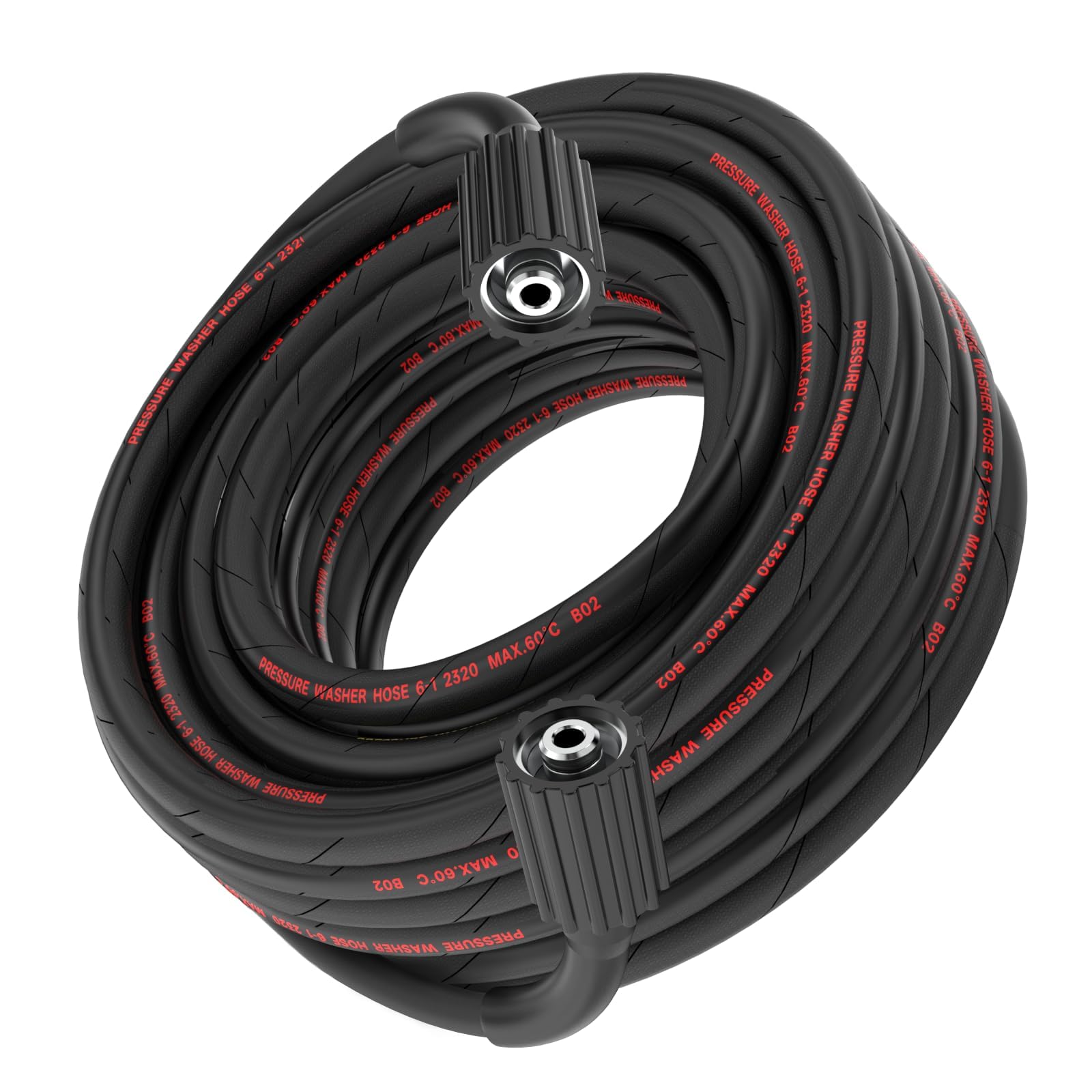 Xendy 50 ft Steel-Braided Pressure Washer Hose