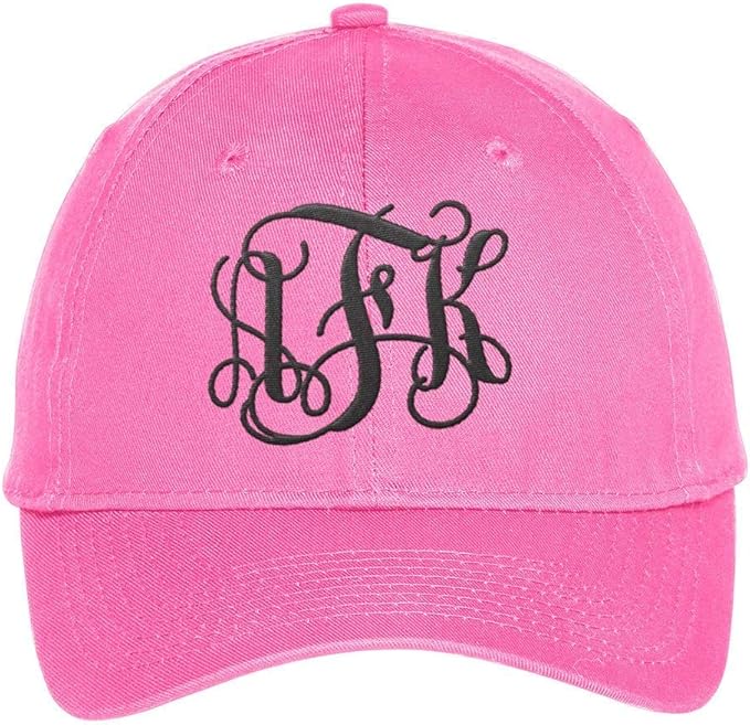 Amazon.com: Custom Hat Embroidered with Monogram or Initials ...