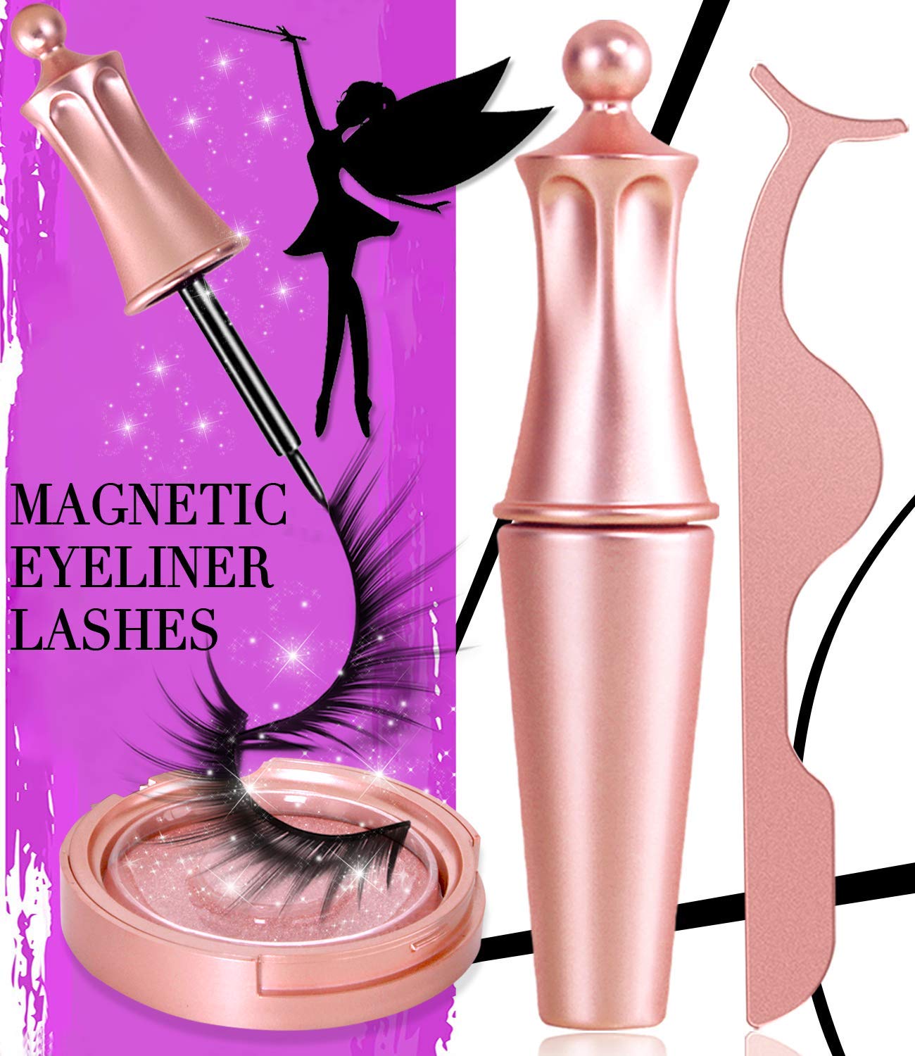 Magnetic Eyeliner and Lashes Kit - iMethod Magnetic Lashliner with Magnetic Lightweight Eyelashes - Magnetic Eyelashes with Eyeliner - Magnetic Lashes and Eyeliner - Super Easy to Use