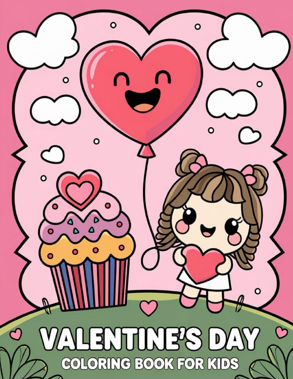 Valentine's Day Coloring Book for Kids: Cute Valentine Coloring Book with Adorable Animals, Hearts & Sweet Scenes | Fun Bold & Easy Pages and Perfect Valentine Gift for Kids, Teens & Adults