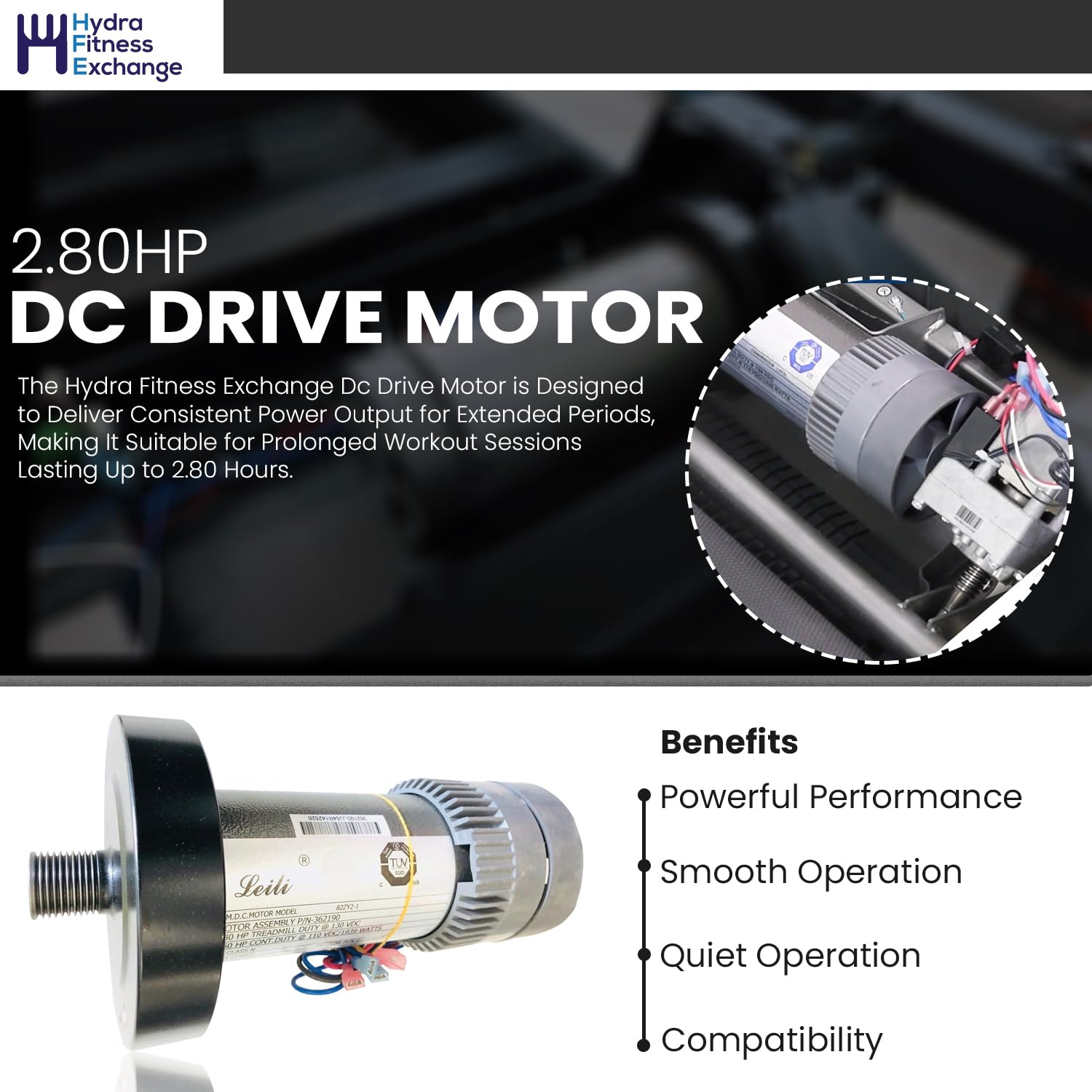 Treadmill Motors 130VDC Treadmill Motor Replacement For