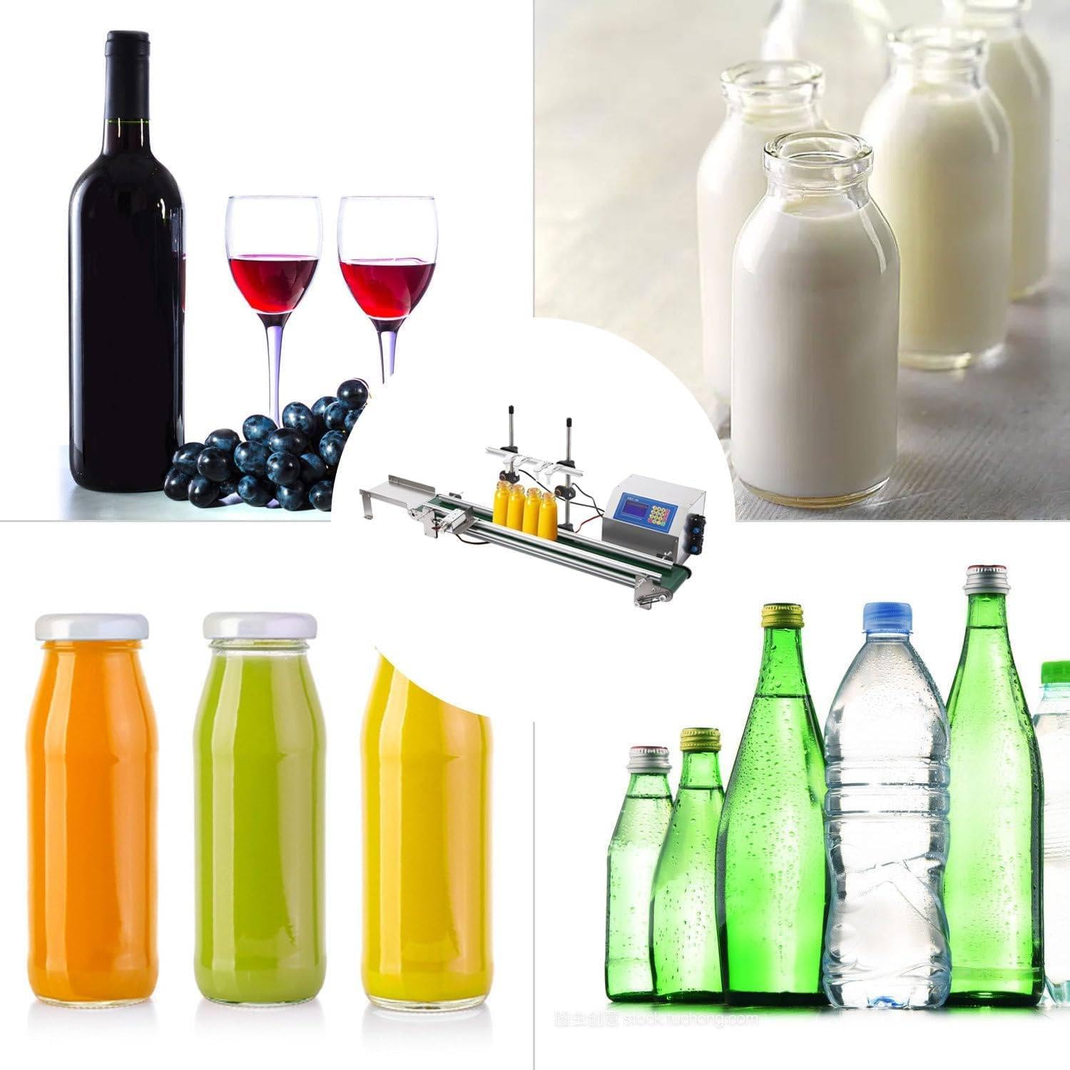 Máquina eléctrica de llenado de líquidos, bomba de control digital para botellas de 0 a 300 mm, ideal para aplicaciones de llenado de perfume, jugo y aceite