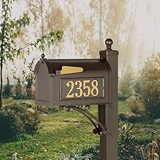 Whitehall Products Deluxe Mailbox Package, Aluminum, French Bronze - Includes Side plaques (Order Form Will be with delivery)