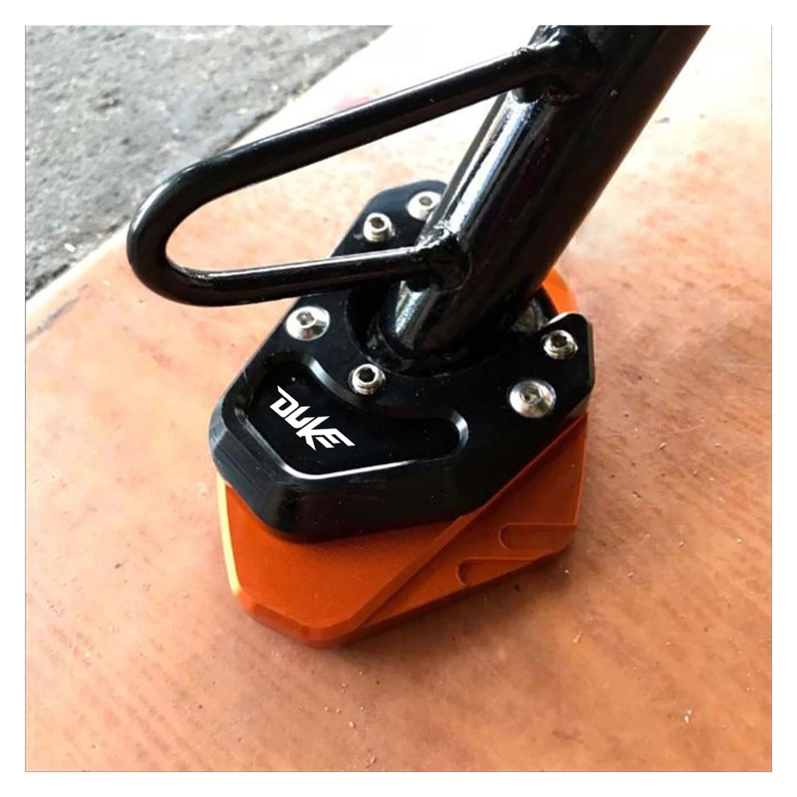 Plaque Extension Béquille Moto Zhjuan - Aluminium CNC, Compatible Duke 125/200/390/690 - Stabilisation