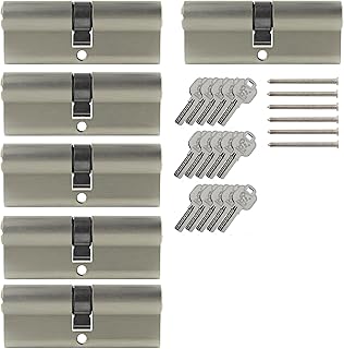 6x Profilzylinder 80mm 40/40 30x Schlüssel Tür Zylinder Schloss gleichschließend