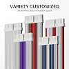 AsiaHorse 16AWG Sleeved Cable Kit for PC / GPU / CPU PSU Cable Extension PC Power Supply Extensions Cable with Cable Combs 24 PIN / (6 + 2) PIN / (4 + 4) PIN Cable Management 30 cm White + Purple
