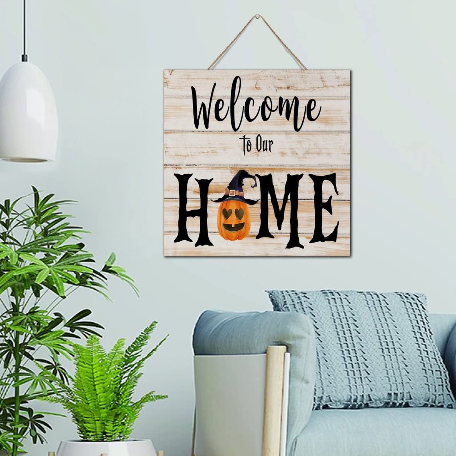 Panneau en bois Welcome pour habiller un mur vide de cuisine ou bureau