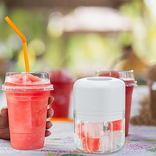 Miniatura 3 de BBAUER Máquina trituradora de hielo, máquina de afeitar de hielo USB de acero inoxidable, máquina de cono de nieve, afeitadora de hielo comercial,