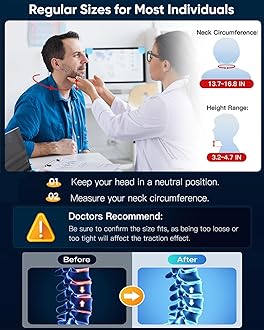 Cervical Neck Traction Device: Neck Stretcher for Cervical Pain Relief, Electric Air Pump with 3 Power Traction, Built-in 8 Airbag, Improved Stretcher for Neck Decompression and Neck Tension Relief