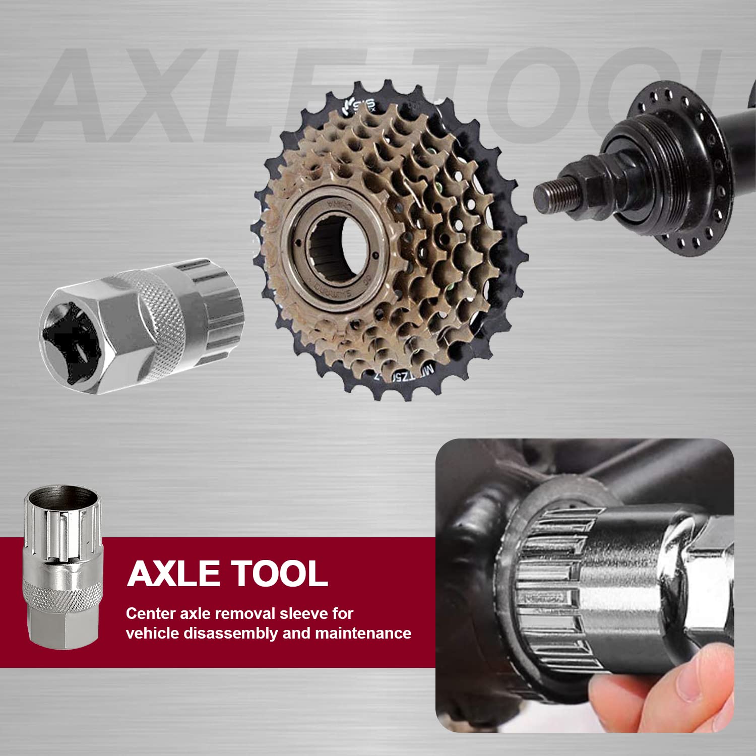 Kit Attrezzi Bici Con Frusta Catena Ed Estrattore - Acciaio Inox, Per Manutenzione E Riparazione