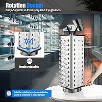 Vista 2 de Soporte de exhibición giratorio de 360° para gafas de sol para 44 pares de gafas, (2)