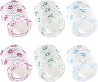 Vista 20 de IndigoCase Paquete de 6 vendajes autoadhesivos de 2 pulgadas, paquete variado de vendajes de color negro, cinta de agarre elástica, envolturas