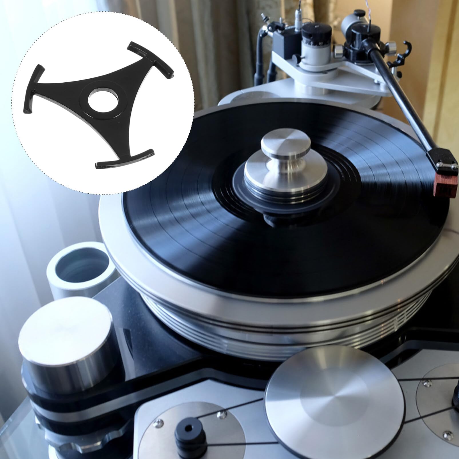Hemobllo 4Pcs Adattatore Di Registrazione 45 Adattatore Di Registrazione Adattatore Per Dischi In Vinile Giri/Min Adattatore Giradischi Rotondo Convertitore Giradischi Adattatore Di