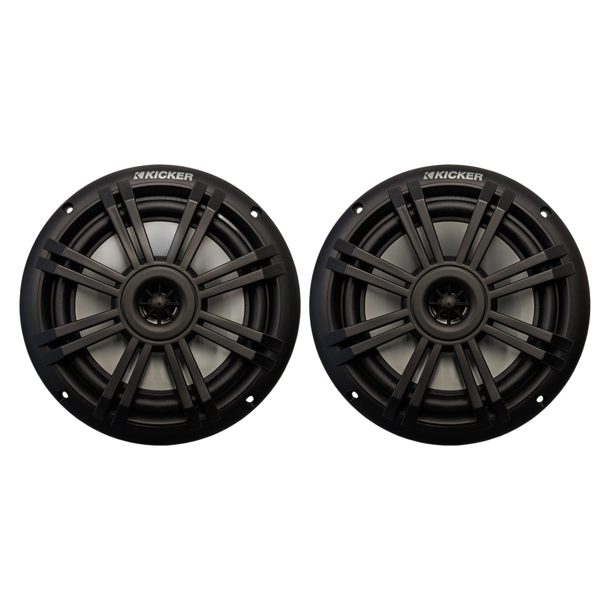 KICKER Black OEM Replacement Marine 6.5" 4 Ohm Coaxial Speakers