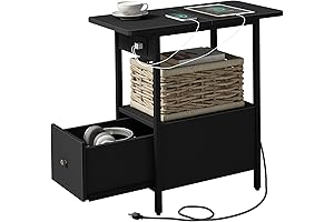 Lidyuk End Table: The Perfect Skinny Bedside Table for Tight Spaces