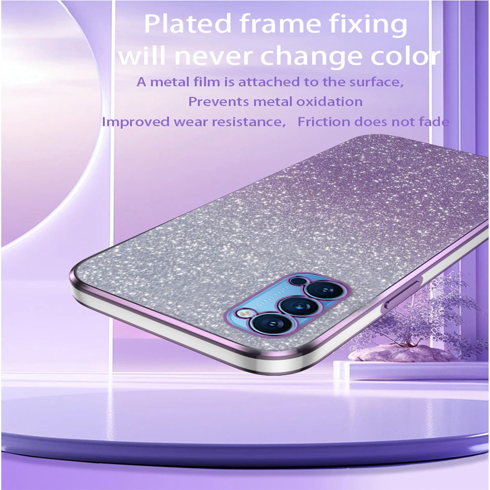 WBWONE Cover per OPPO Reno 4 Pro 5G (Reno4 Pro 5G), Anti