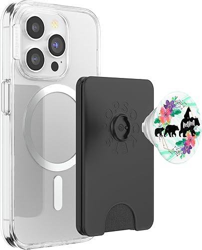 Miniatura 9 de PopSockets - Soporte para teléfono móvil y tabletas, diseño de oso de mamá, Negro