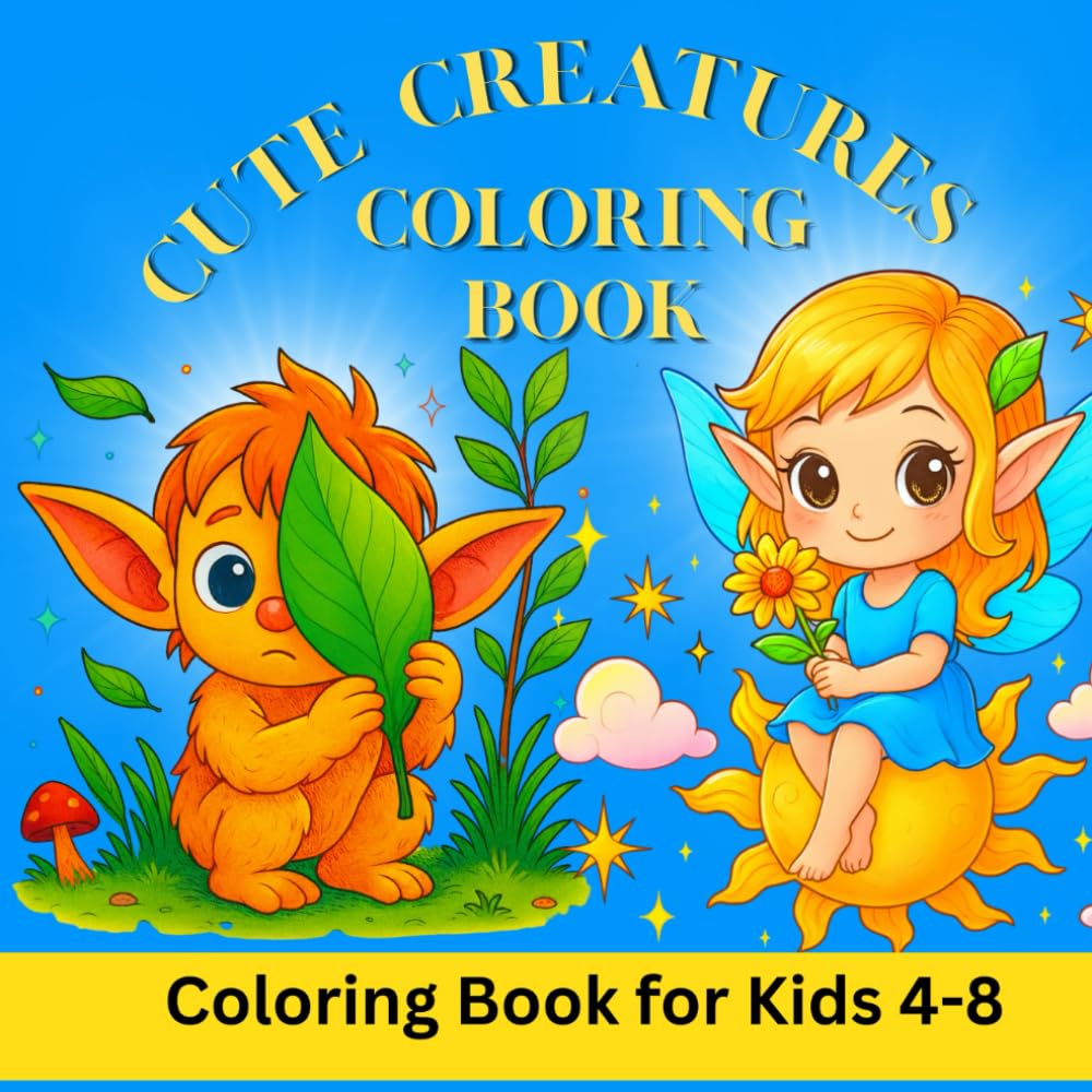Cute Creatures Coloring Book: Color for Fun Book for Kids 4-8