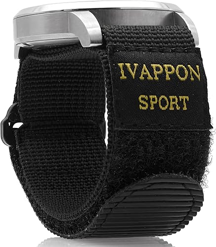 IVAPPON Correa Deportiva para Reloj, Correa de Nylon con Gancho y Bucle, Ancho de 18-22mm, Diseño de Prevención de Caídas, Múltiples Colores