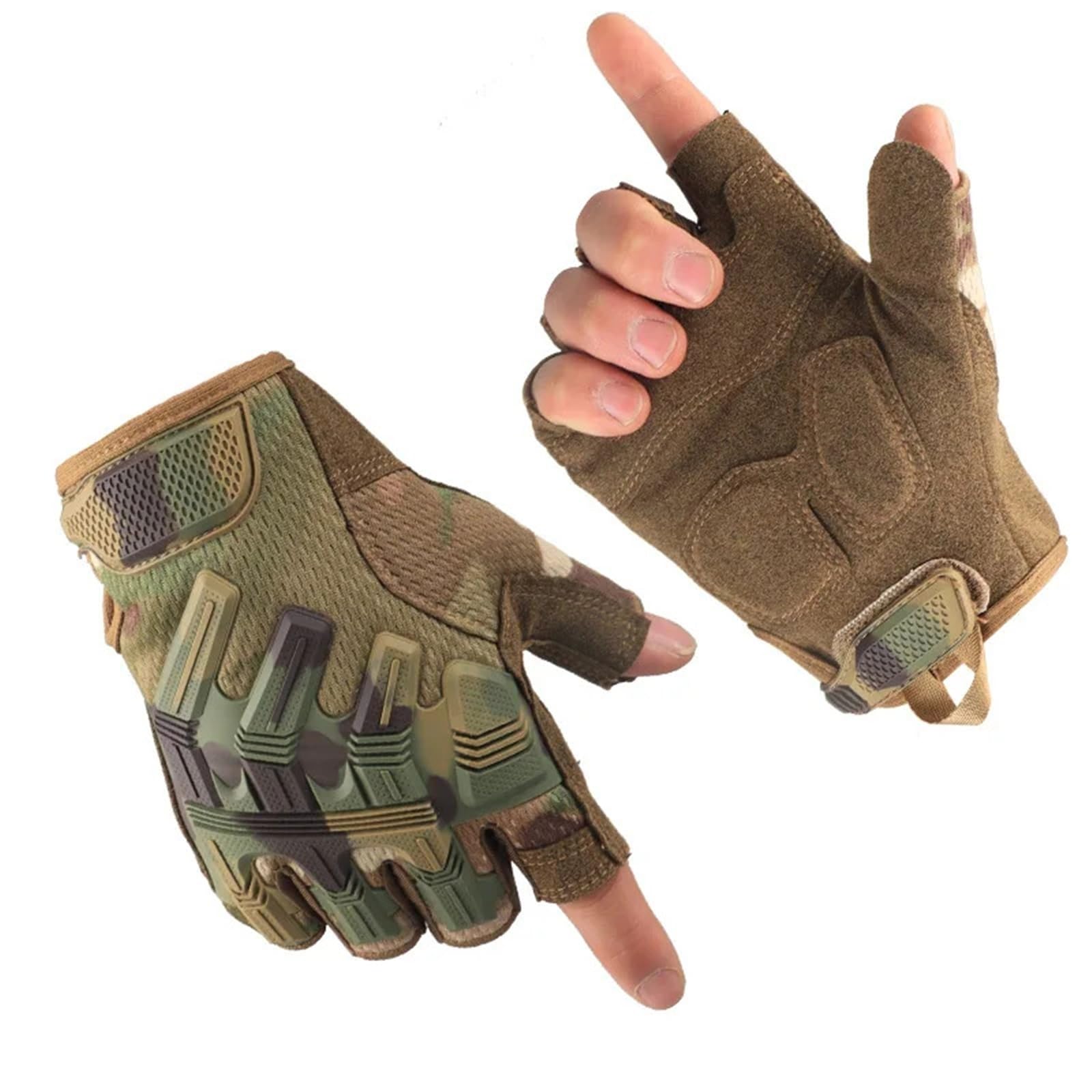 Fingerlose Handschuhe – rutschfeste, schweißabweisende Halbfingerhandschuhe for Sport, Paintball, Jagd, Autofahren und Arbeit Zubehör