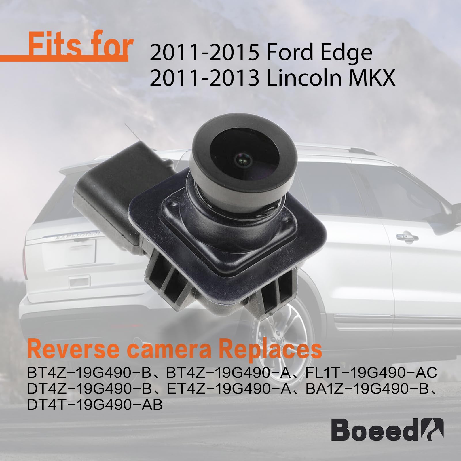 EA1Z-19G490-A Rear View Backup Camera For Lincoln MKX 2013-2015 - 170° Wide Angle, IP67 Waterproof, Direct Plug-in Replacement