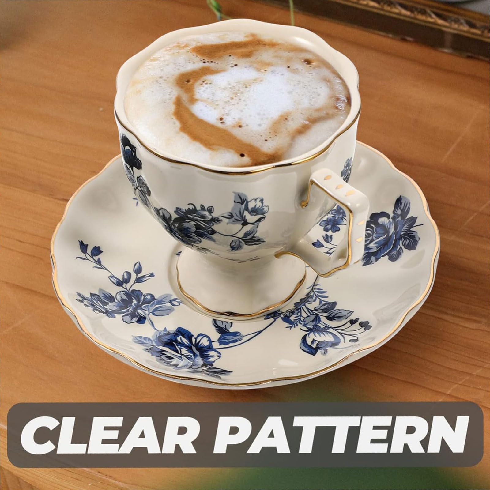 Tazza da tè 1 set set da caffè in ceramica set di piatti per ragazza in ceramica in stile europeo con piattini tazza regali vintage adatti a casa, caffetteria Tazza di caffè