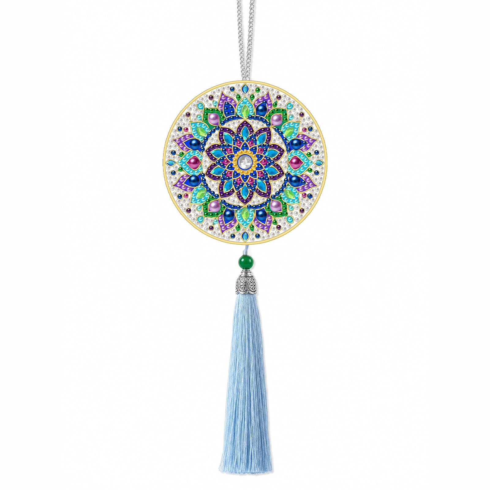 POETRYDRAW Mandala DIY Diamond Art Car Mirror Charm Pendant