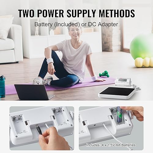 Miniatura 6 de VEVOR Báscula médica portátil, báscula digital profesional para el pesaje, con alfombrilla antideslizante, 2 unidades (kglb), función de retención y