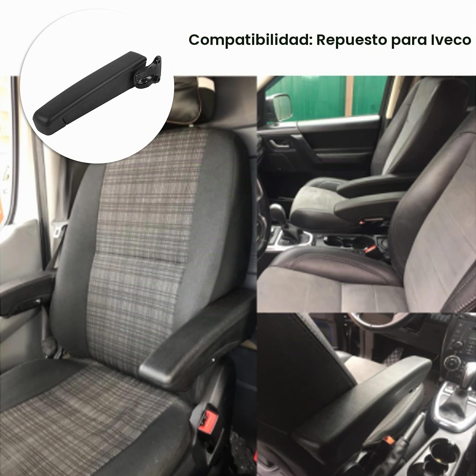 Aramox Reposabrazos Lateral Derecho Ajustable, Universal para Autocaravana, Rango de 0-120°, a Prueba de Golpes