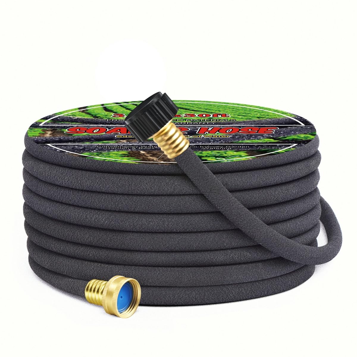 Aurssa Soaker Hose 50ft Rubber