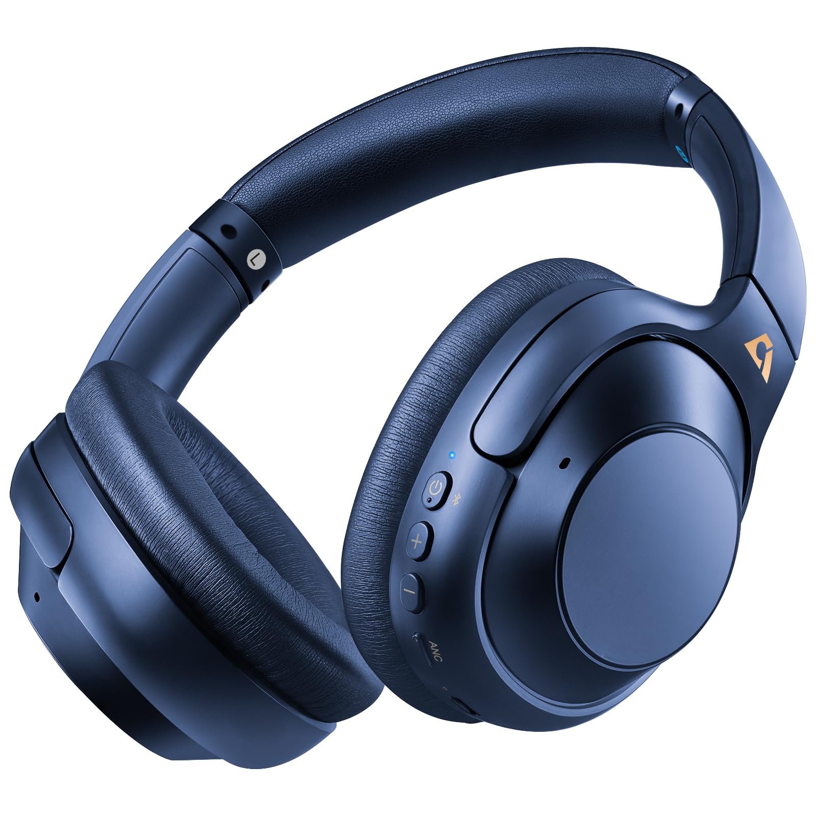 YMOO Draadloze Bluetooth Koptelefoon, Over Ear Hoofdtelefoon Speelduur 75 uur, Hybride Actieve Noise Nancelling Headphones met Microfoon, Bluetooth Headset voor Vliegtuigreizen