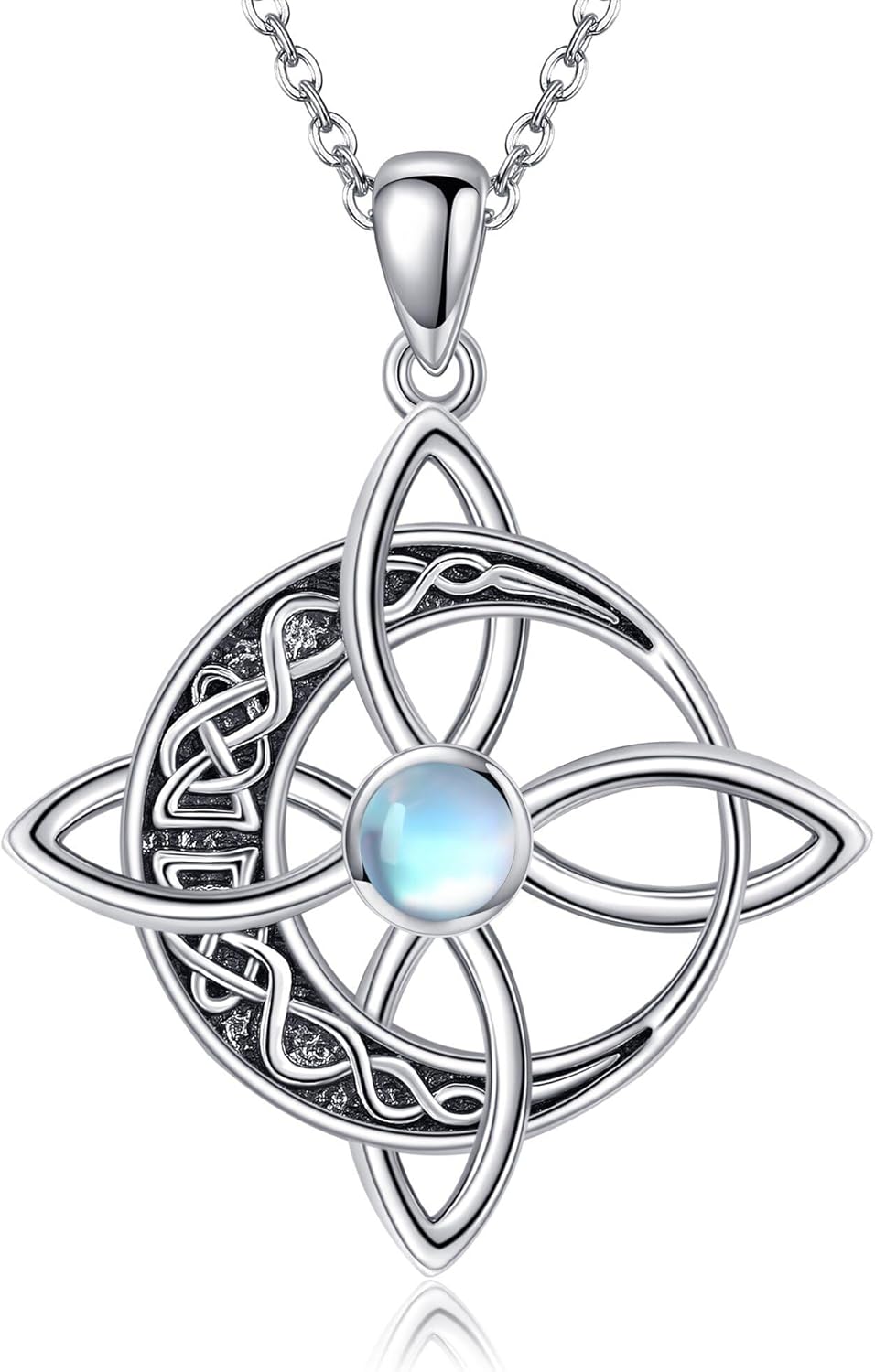 Witches Knot Necklace Sterling Silver Nudo De Bruja Pendant Necklace Witch Jewelry for Women