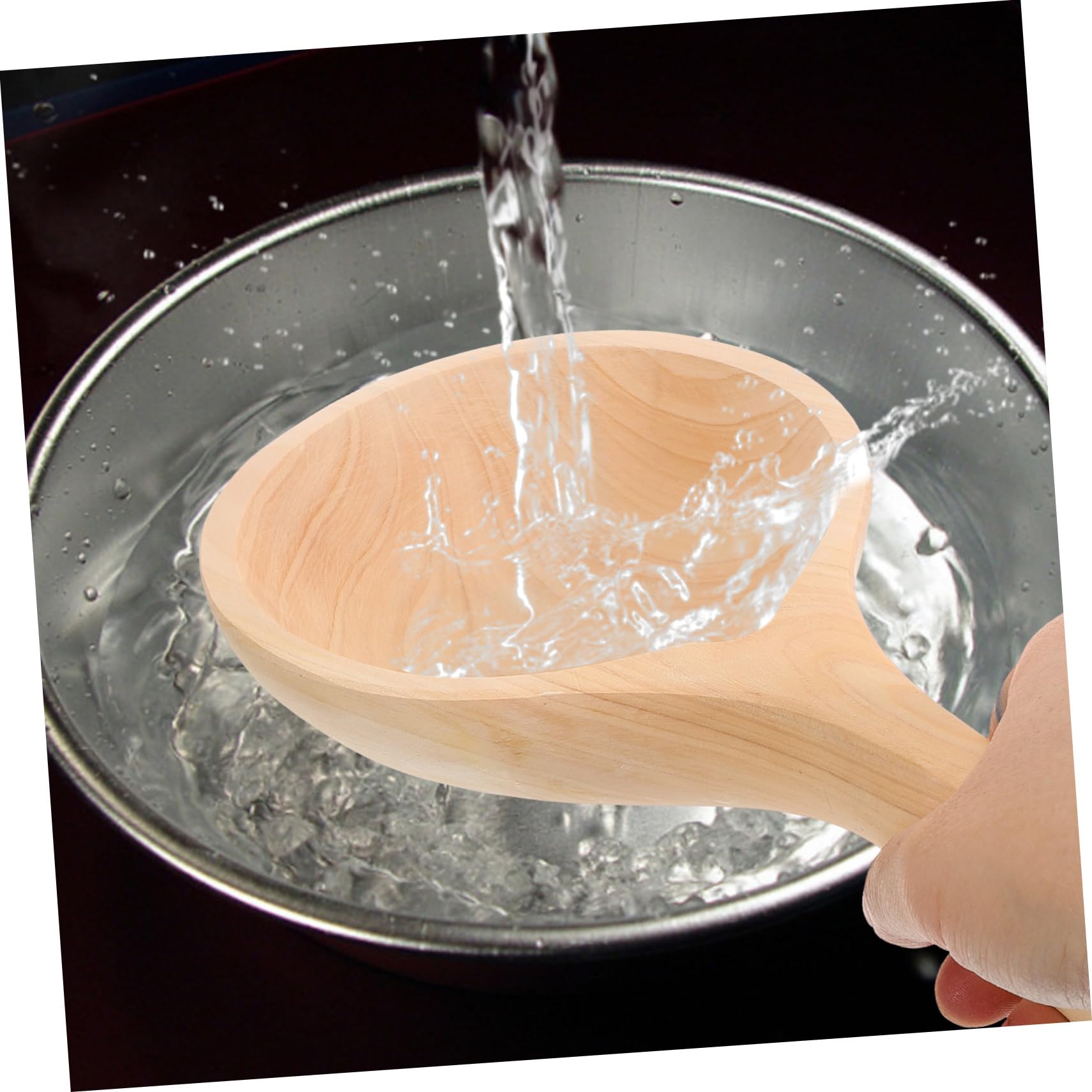 Amosfun 3 Piezas Cuchara De Madera Pala De Agua De Madera Cucharón De Agua De De Cocina Cuchara De Portátil De Para Restaurante Utensilios De Cocina