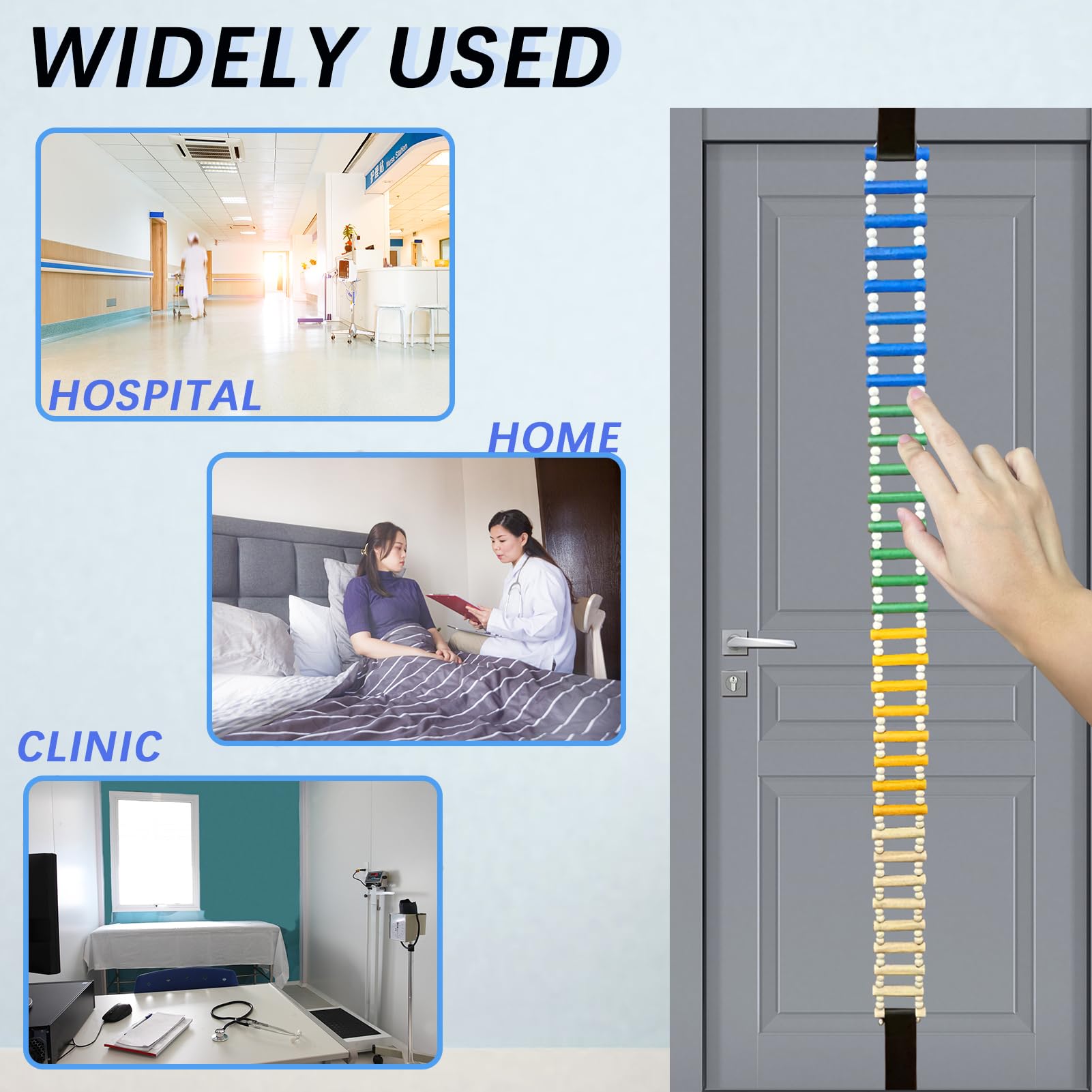 Escalera portátil para dedos de hombro, para aliviar el dolor de hombro, escalera de madera para terapia de manos y rehabilitación de articulaciones