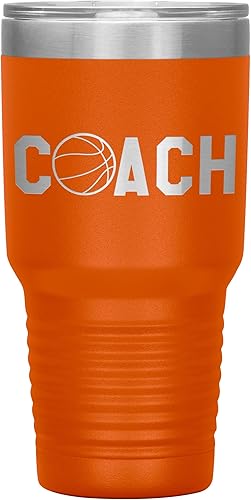 Miniatura 10 de Vaso de entrenador de baloncesto, regalo de entrenador de baloncesto, 30 onzas, con aislamiento, grabado de acero inoxidable, copa de entrenador de