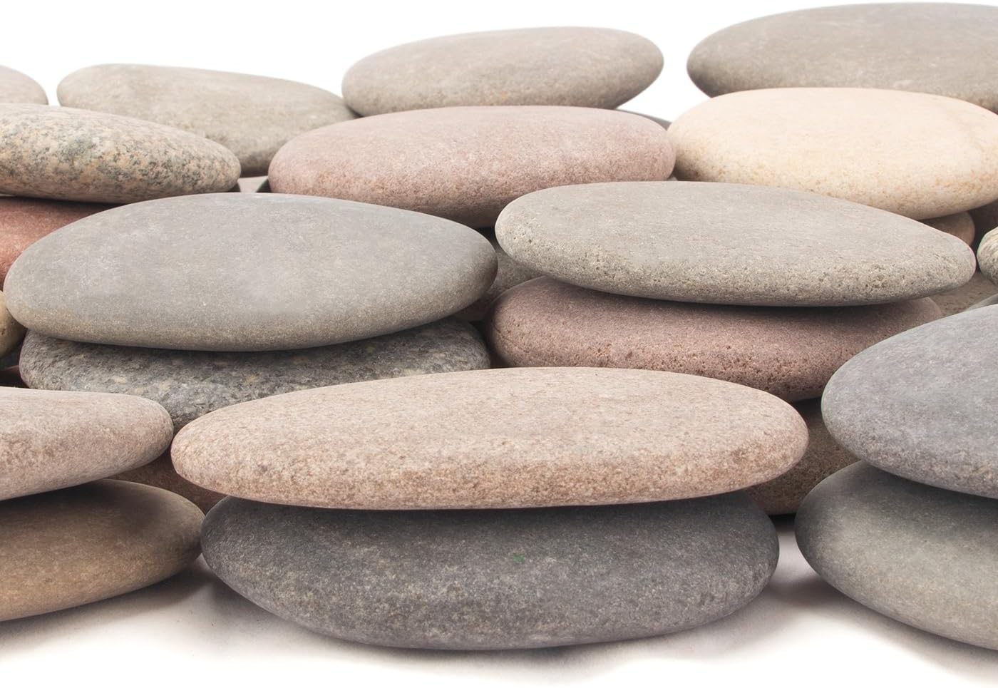[About 30 PCS - 34 PCS](18.3 Pounds) Painting Rocks,3.22"-4.73" River Rocks,Flat Stones,DIY Rocks,Craft Rocks